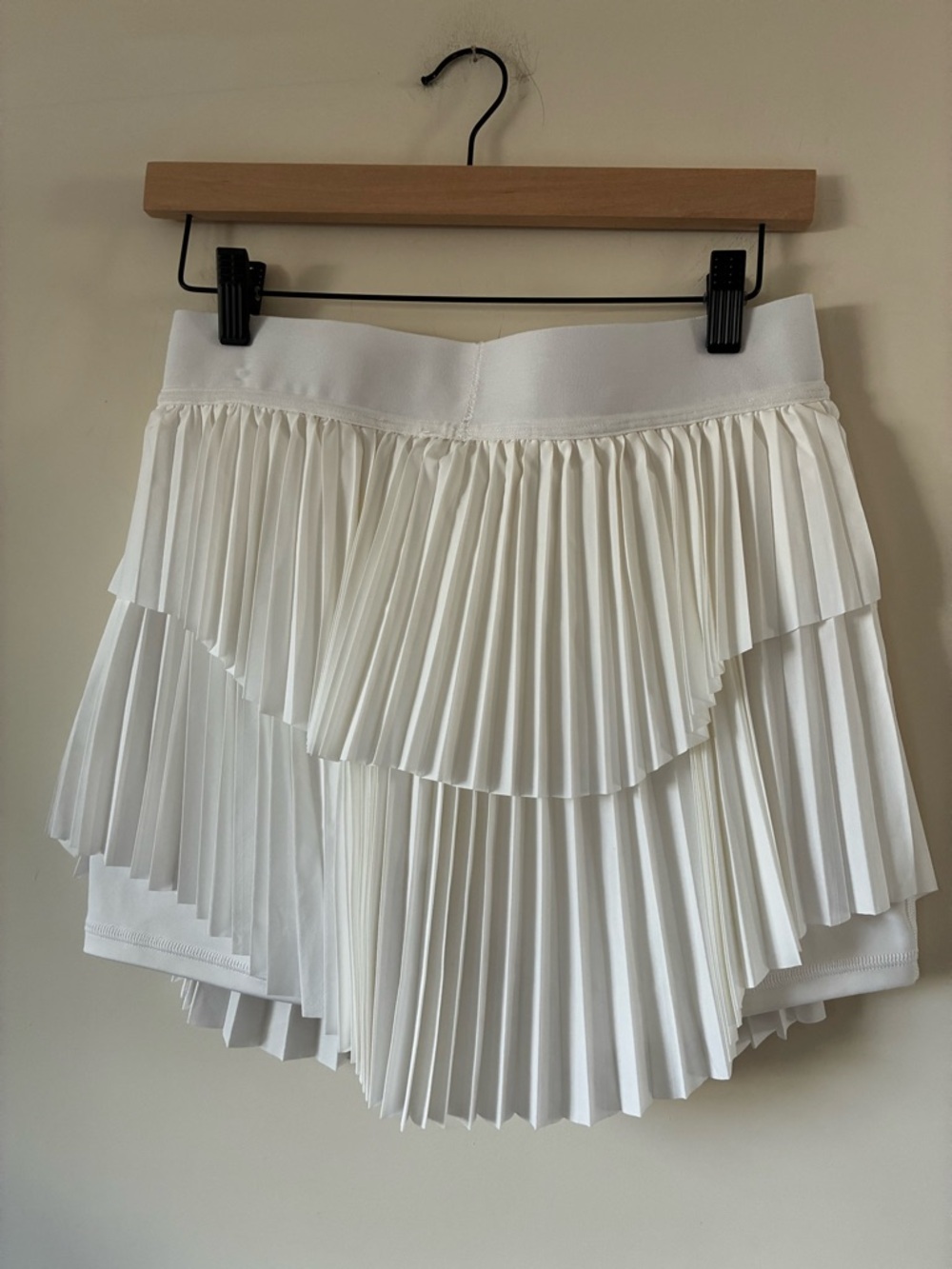 NWT🎾Nike Pleated Tennis Skirt white two tiers wide elastic wait size medium - Picture 5 of 5